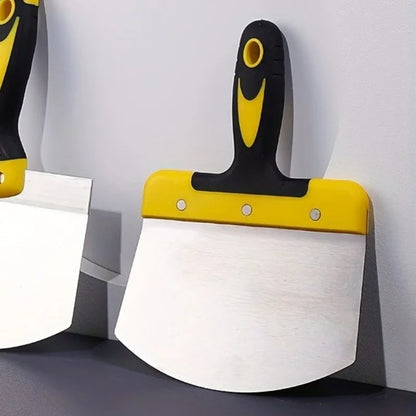 Flexible Rubber Handle Stainless Steel Scraper Spatula - Fesara