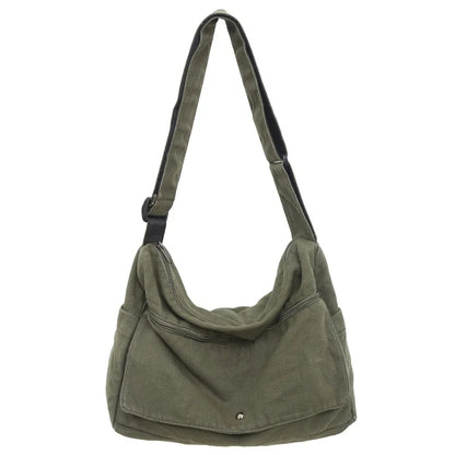 Practical Canvas Crossbody Messenger Bag for Daily Use