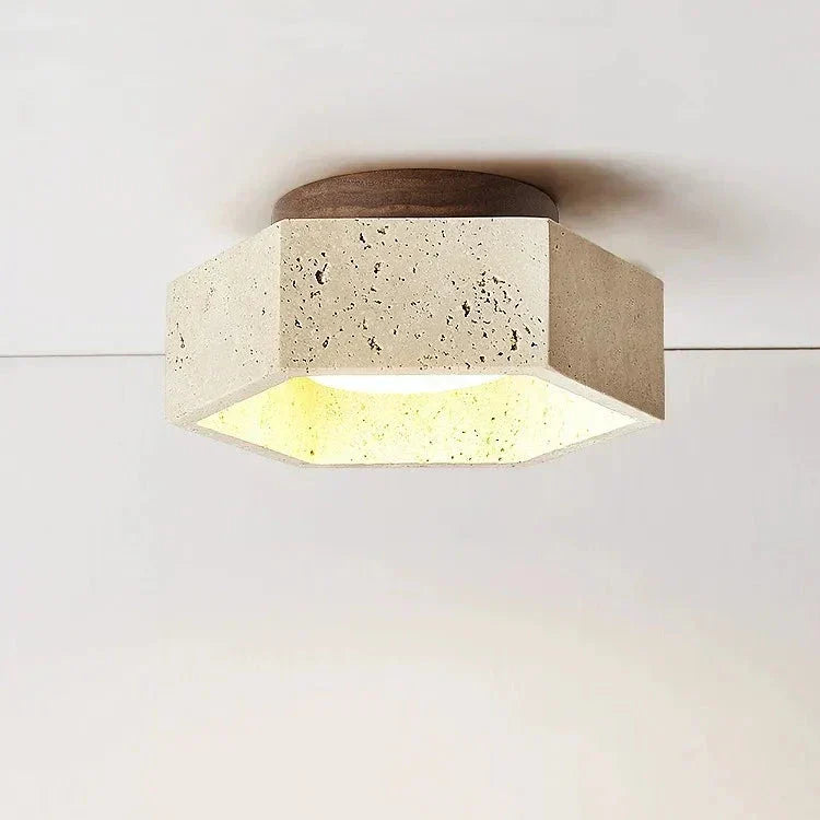 Natural Stone LED Ceiling Light Fixture - Fesara