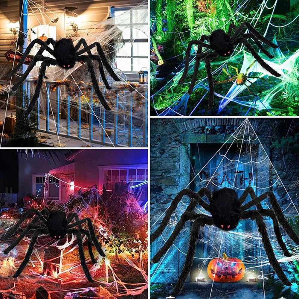 Giant Black Spider Web Decor for Halloween Party