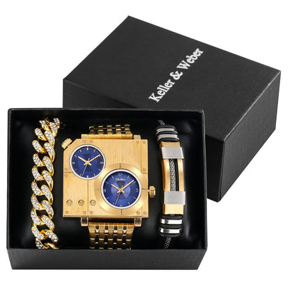 Classy Quartz Square Watch Box Set
