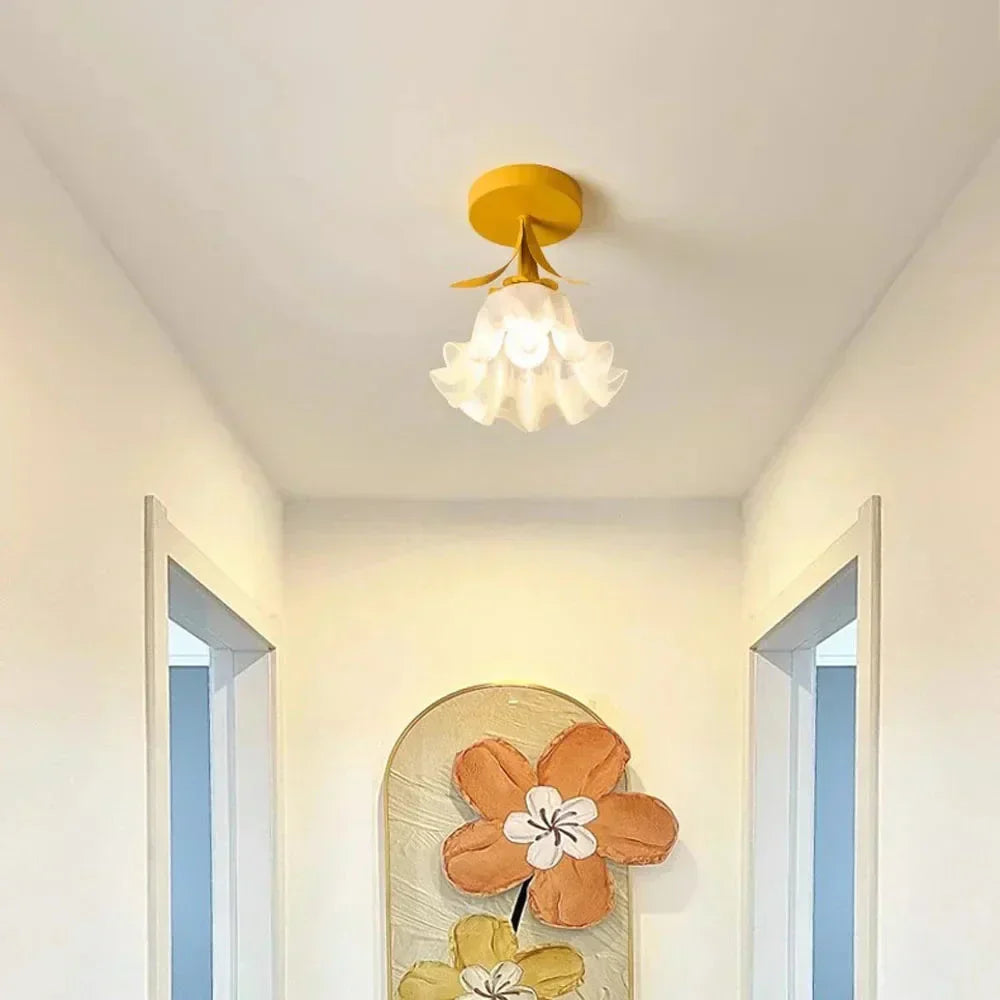 Small Floral Hanging Lamp