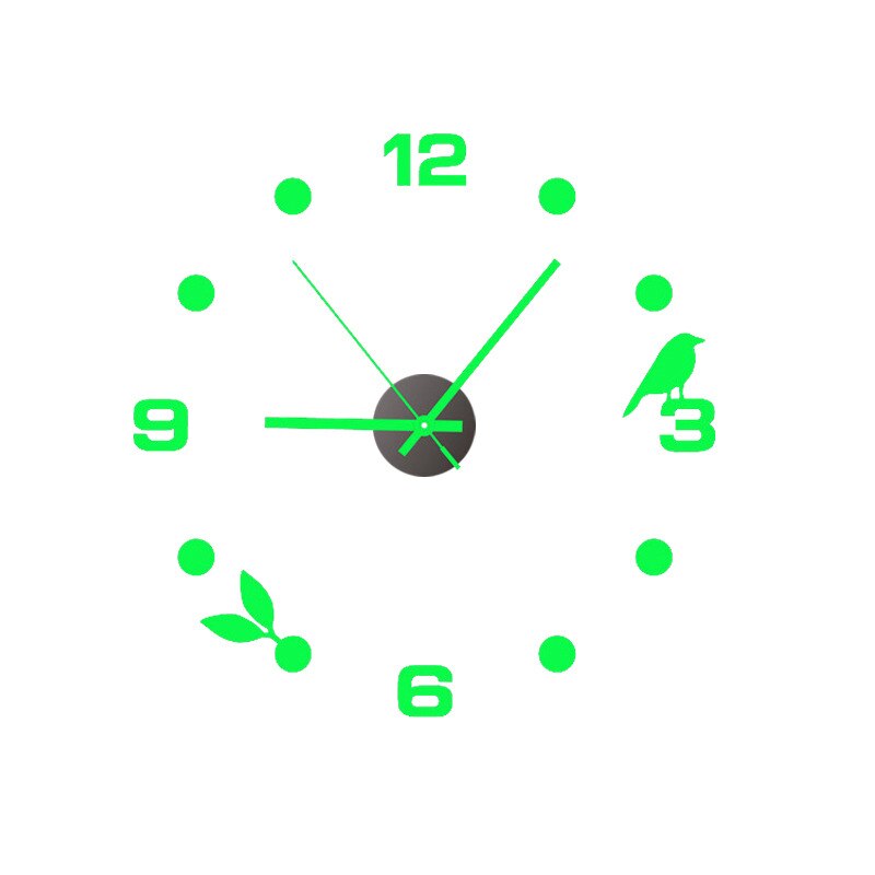 Decorative 3D Glow Silent Wall Clock
