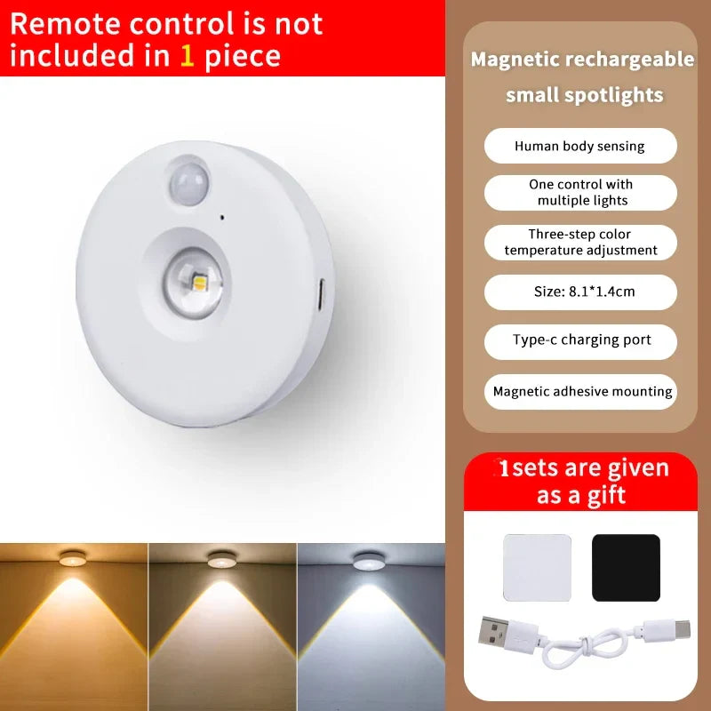Motion Activated LED Night Light, Dimmable Battery Lamp - Fesara