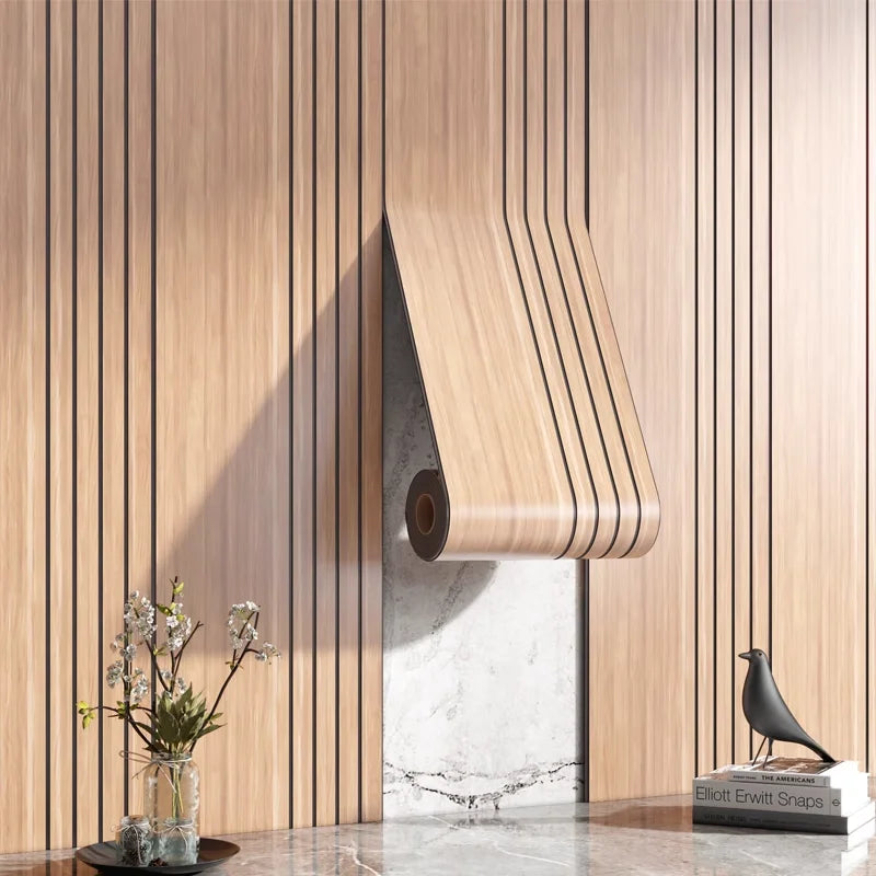 Textured Wood Grain Wall Stickers Self Adhesive Decor
