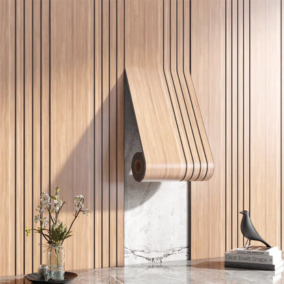 Textured Wood Grain Wall Stickers Self Adhesive Decor