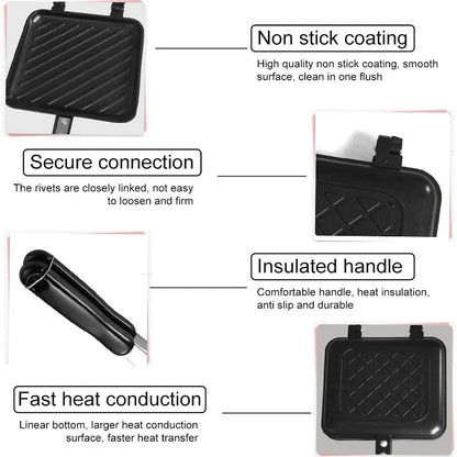 Easy Double Sided Non Stick Toast Maker Pan