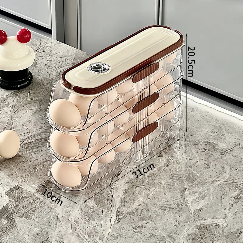 Clear Stackable Refrigerator Egg Tray Storage