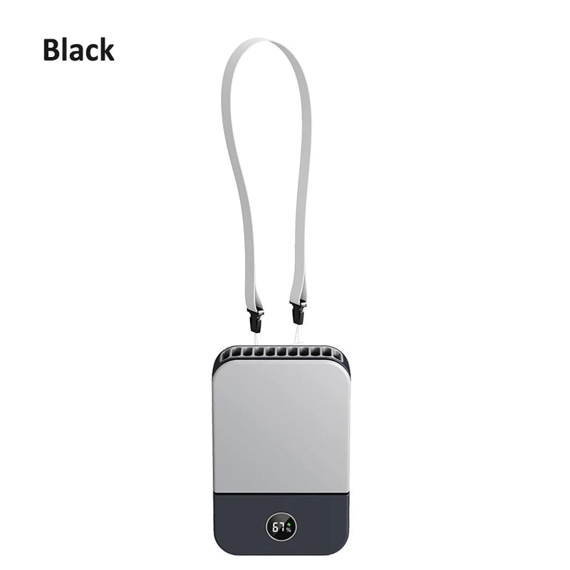 Compact Portable Neck Fan with 3 Speeds and USB Charging - Fesara
