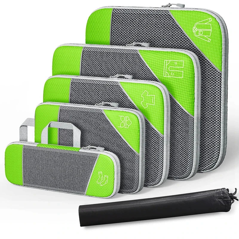 Compact Travel Packing Cubes Set Waterproof Bags - Fesara