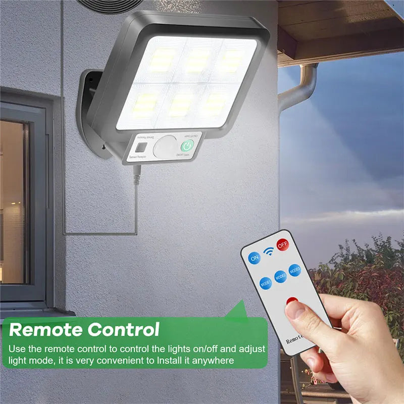 Solar Powered Motion Sensor Outdoor Lamp