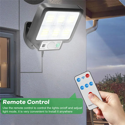 Solar Powered Motion Sensor Outdoor Lamp