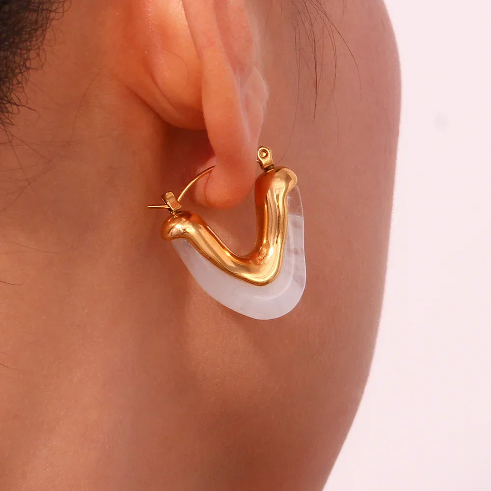 Fesara | 18k Elegant Gold Hoop Earrings