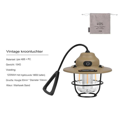 Vintage Portable LED Camp Lantern