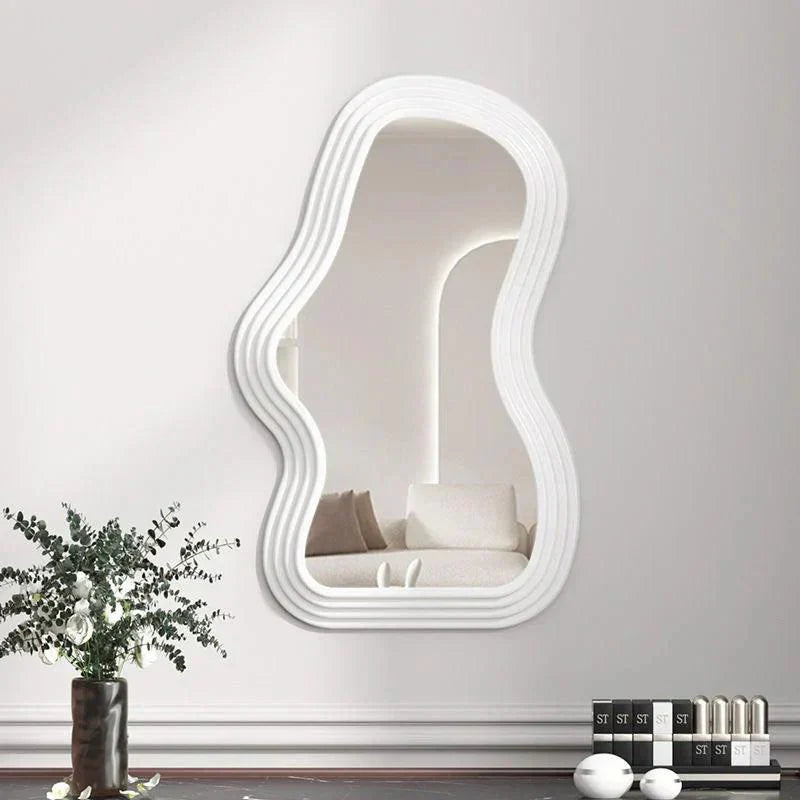 Plush Round Wall Mirror