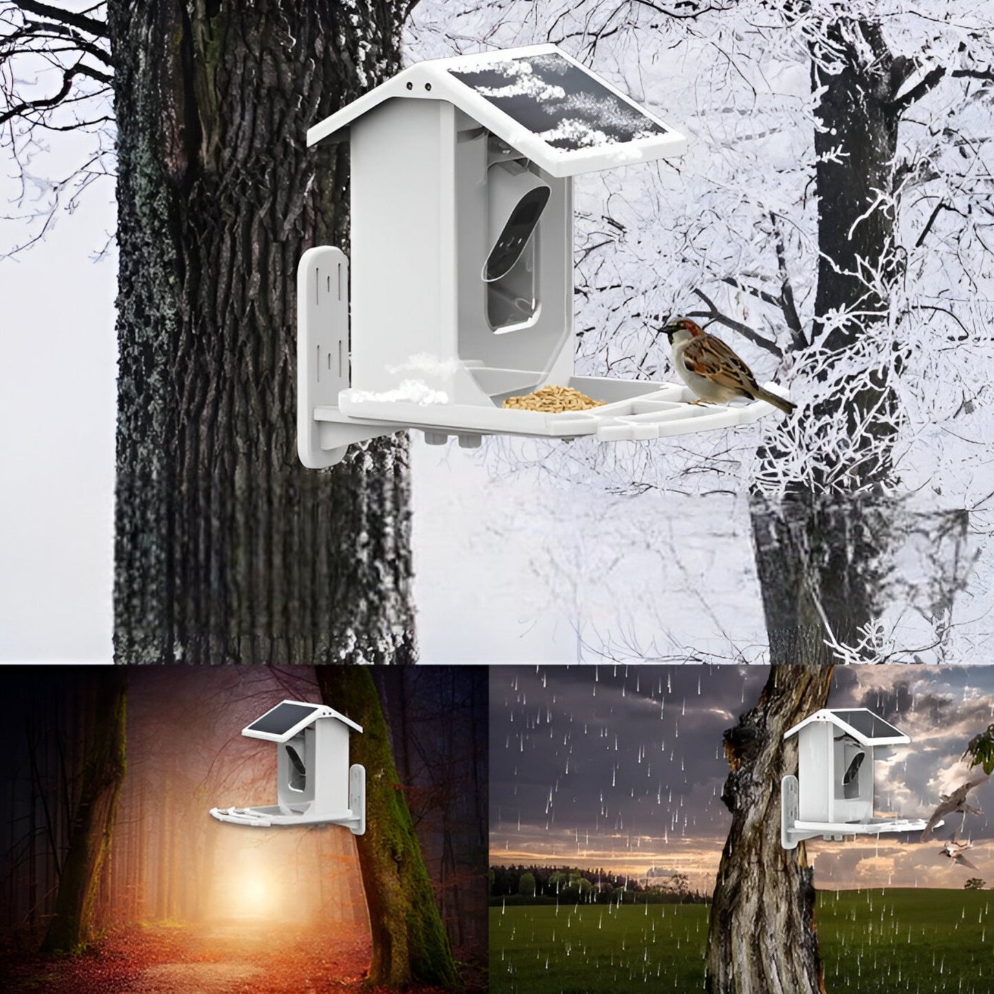 Wireless Bird Feeder with HD Camera and Solar Power