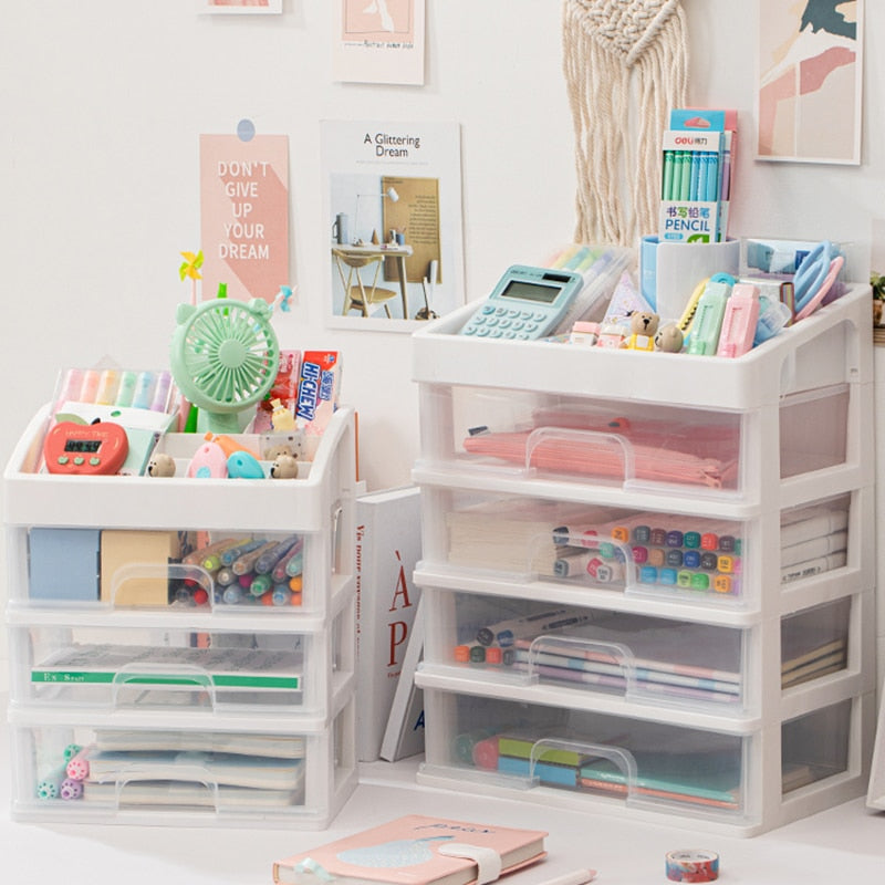 Compact Office Desk Storage Container Box