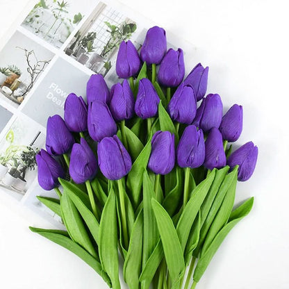 Beautiful Fake Tulip Arrangement with Realistic Petals