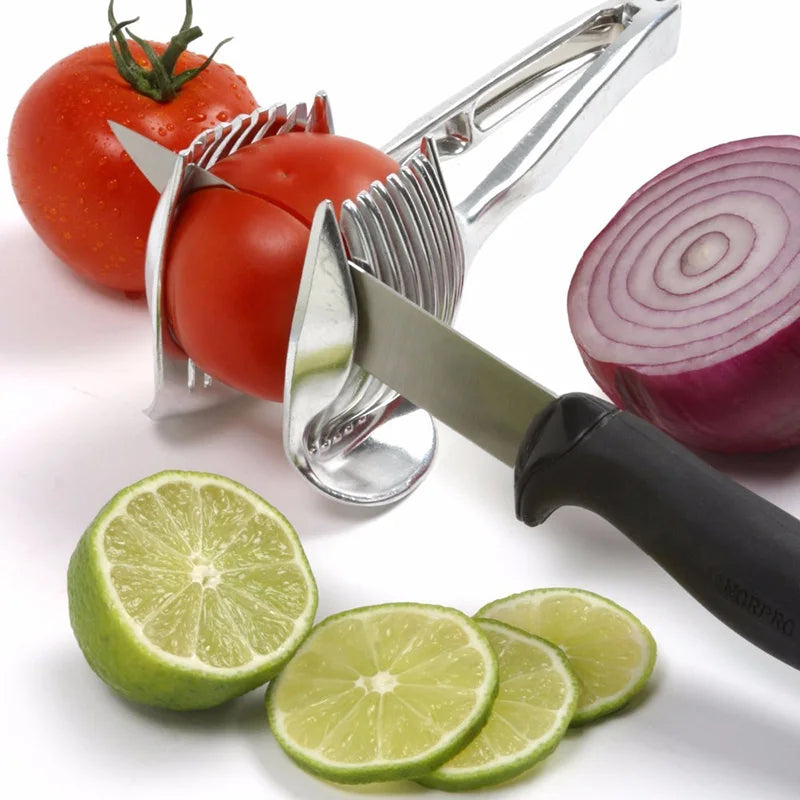 Easy Grip Kitchen Fruit Veggie Cutter Holder