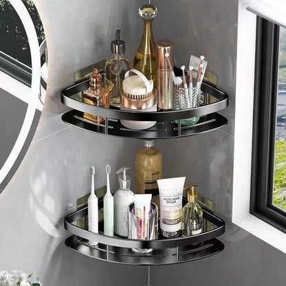 Easy Install Bathroom Shelf - Slim Aluminum Wall Storage