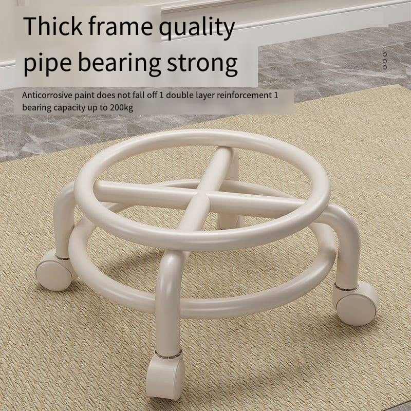 Compact Mini Rolling Modern Stool