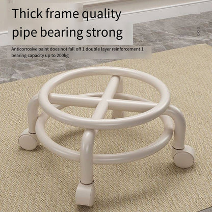 Compact Mini Rolling Modern Stool