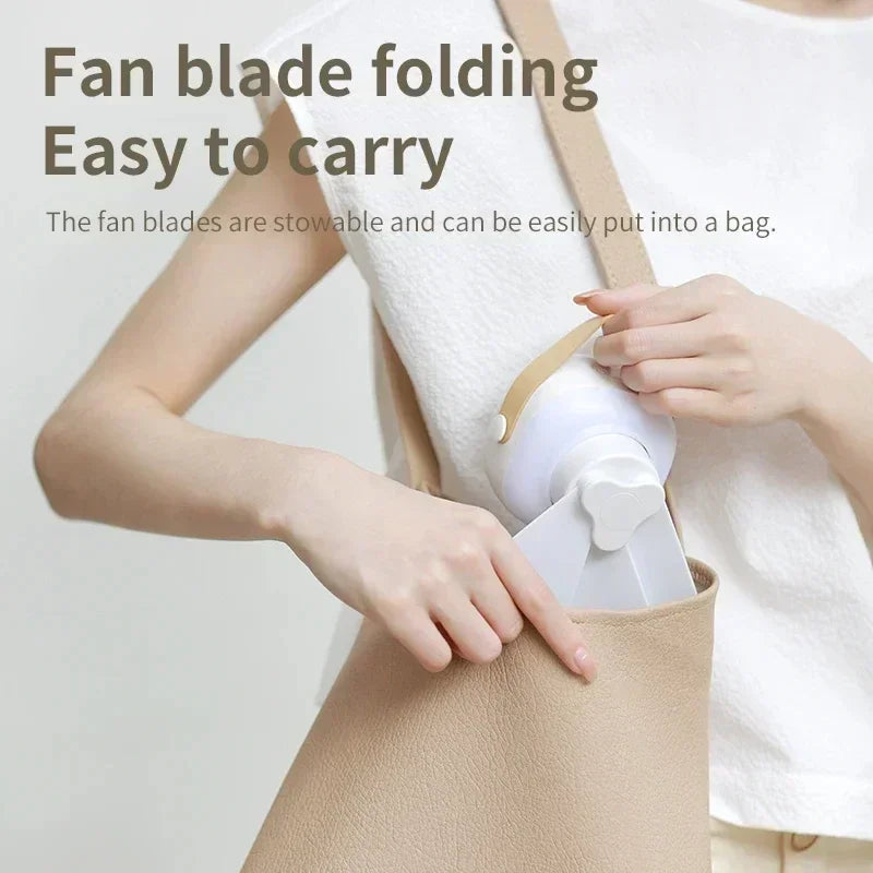 Portable Rechargeable Ceiling Fan with LED Light