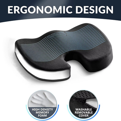 Comfortable Gel Cushion with Memory Foam and Grip Base