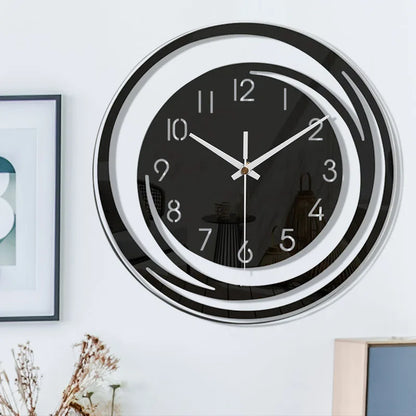 Minimalist White Wall Clock Made of Glass