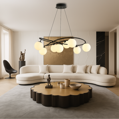 Scandinavian Retro Black Chandeliers 1