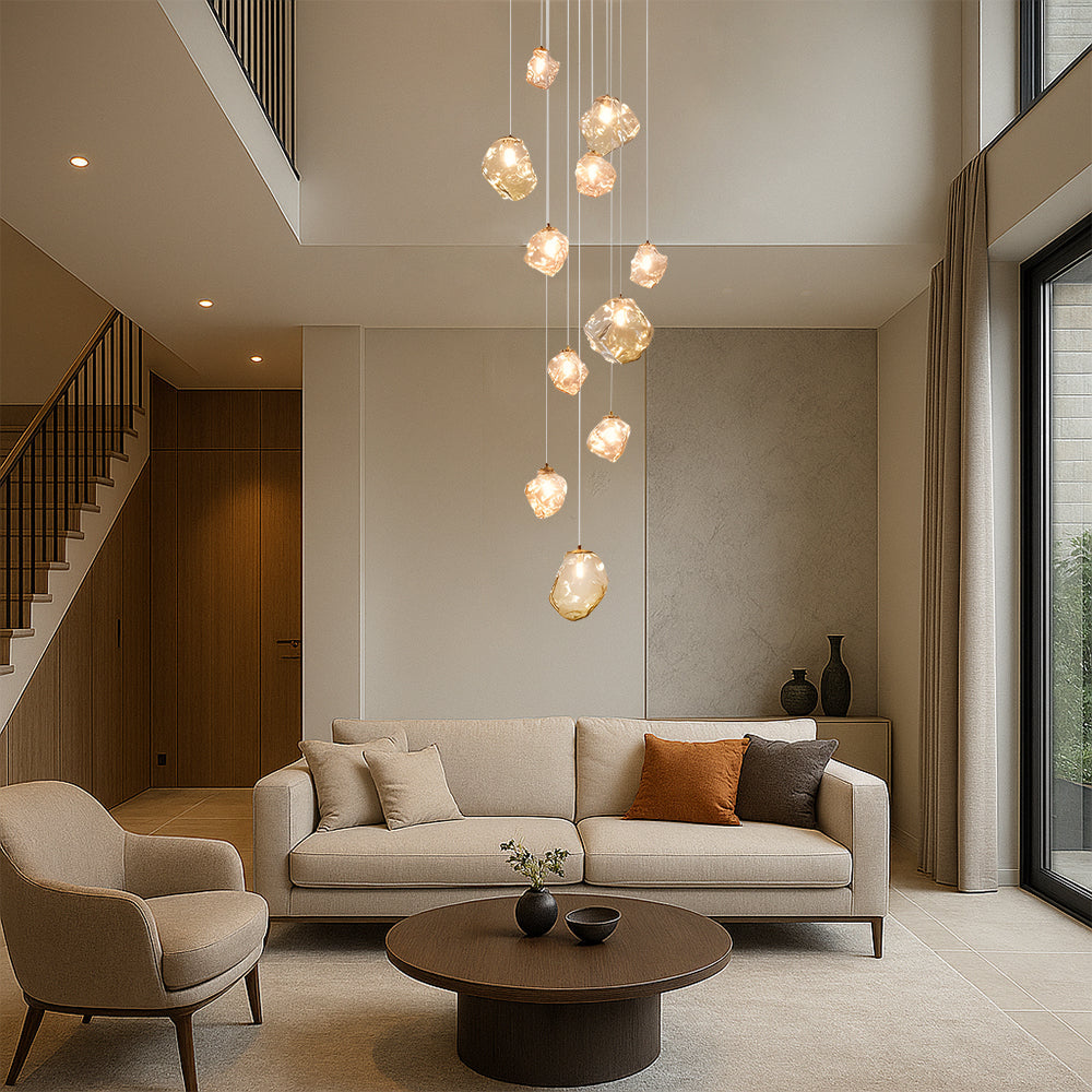 Scandinavian Villa Staircase Chandelier 6