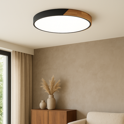 Modern Nordic Wood Ceiling Light - Fesara