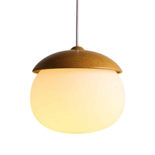 Rustic Nordic Wood Hanging Light - Fesara