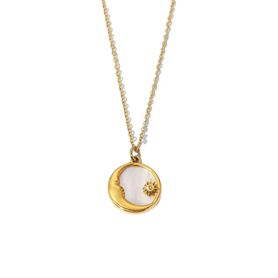 Delicate Zodiac Shell Pendant Necklace - Fesara