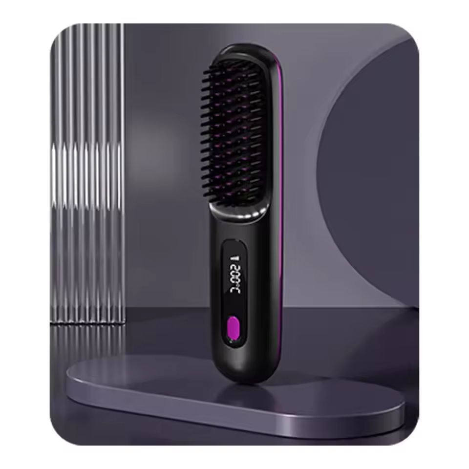 Compact Hair Straightening Brush