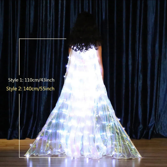Colorful LED Fairy Wing Costume for Party & Stage - Fesara