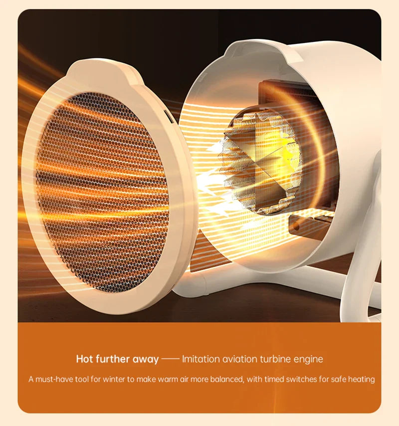 Compact 1000W Electric Space Heater with Safety Tip