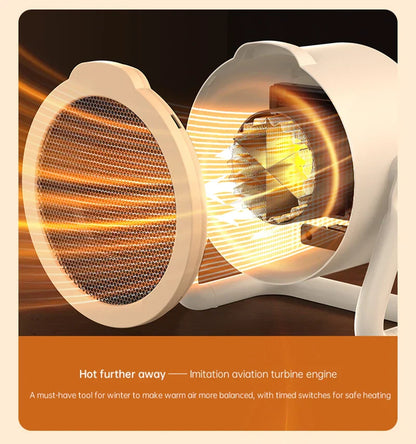 Compact 1000W Electric Space Heater with Safety Tip