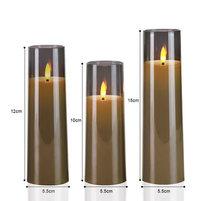 Warm Ambient LED Flicker Candle Set