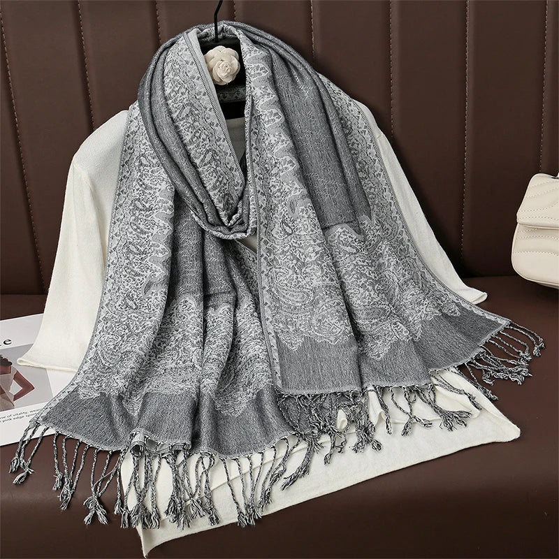 Soft Women's Cashmere Scarf Luxury Warm Print