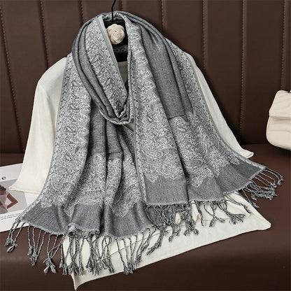 Soft Women's Cashmere Scarf Luxury Warm Print
