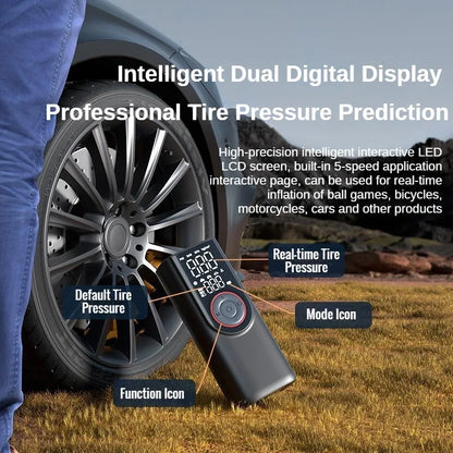 Portable Digital Air Compressor Pump 150PSI LED Light