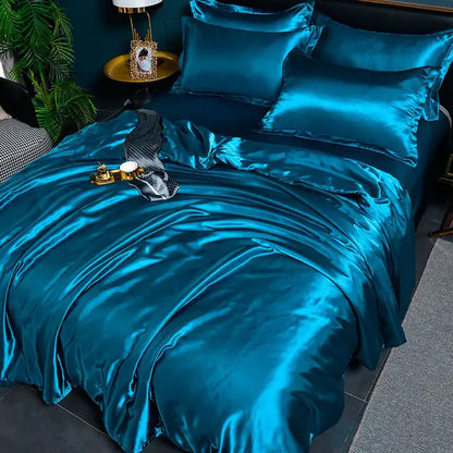 Soft Satin Bedding Duvet Cover Set