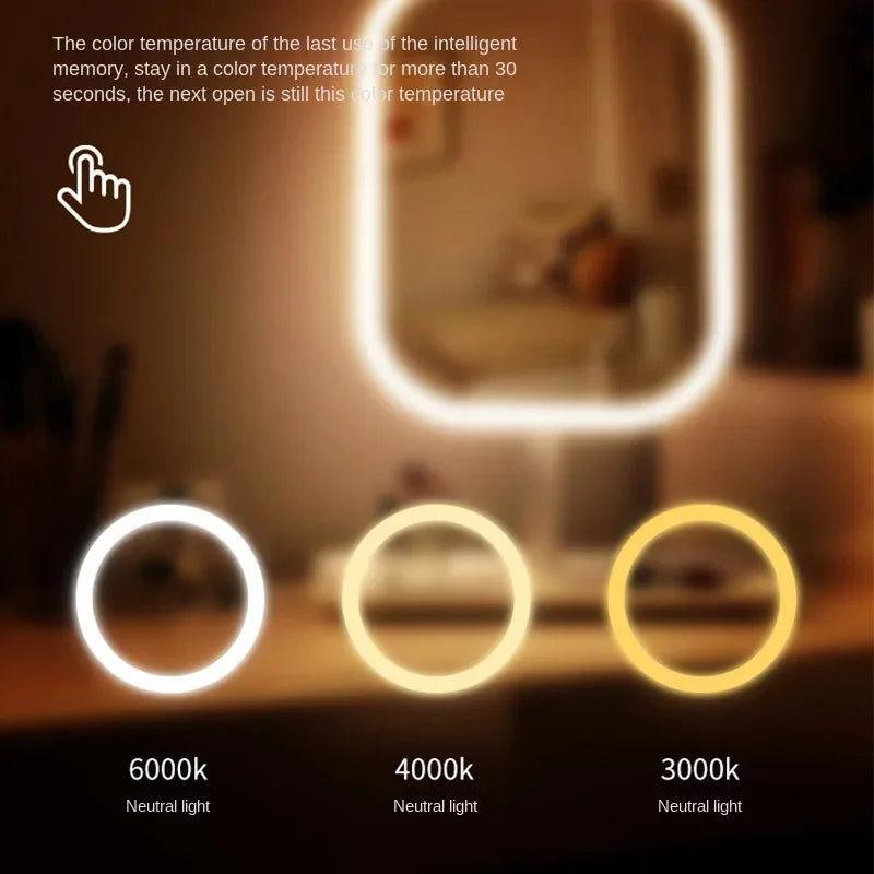 Bright LED Vanity Mirror with 3 Color Modes