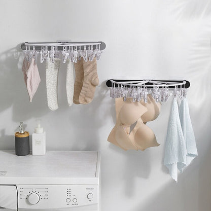 Space-Saving Folding Sock Dryer Rack