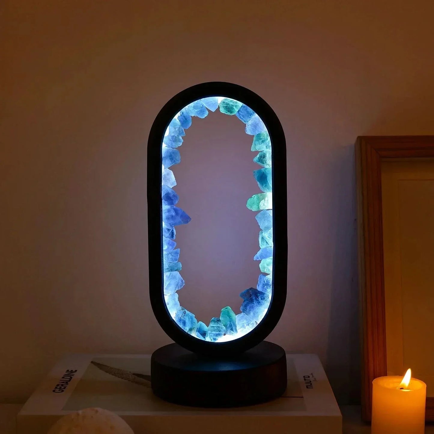 Calming Purple Gemstone Table Lamp