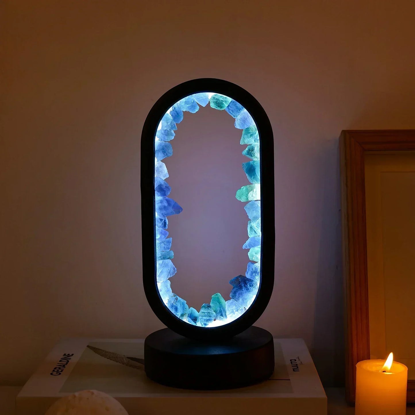 Beautiful Gemstone Table Lamp Fesara