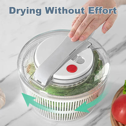 Easy Clean Salad Spinner with Lid and Non Slip Base