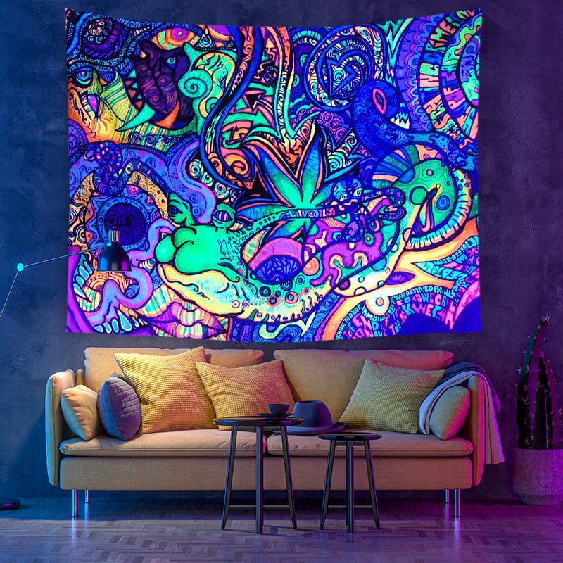 Vibrant Glow Wall Hanging Tapestry - Fesara