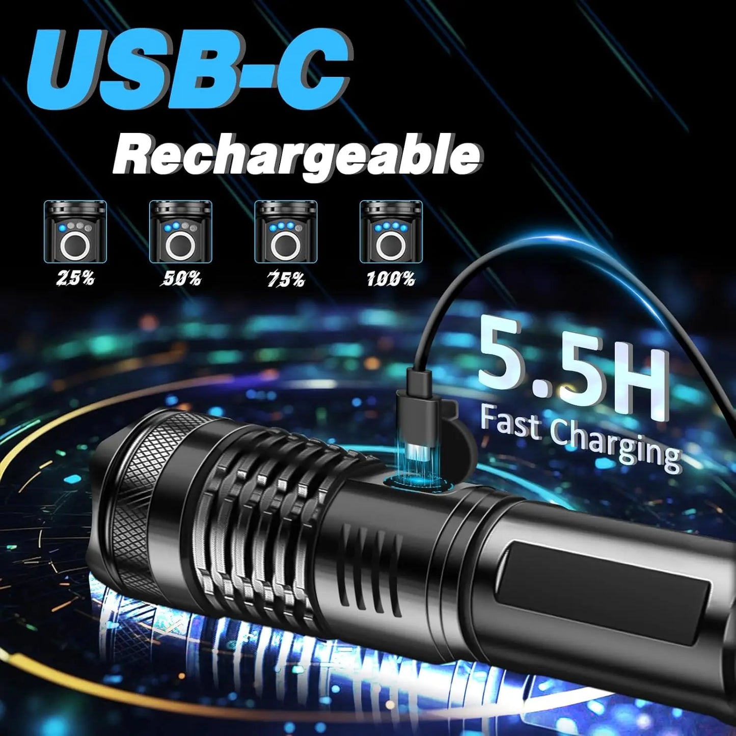 Bright Rechargeable LED Flashlight